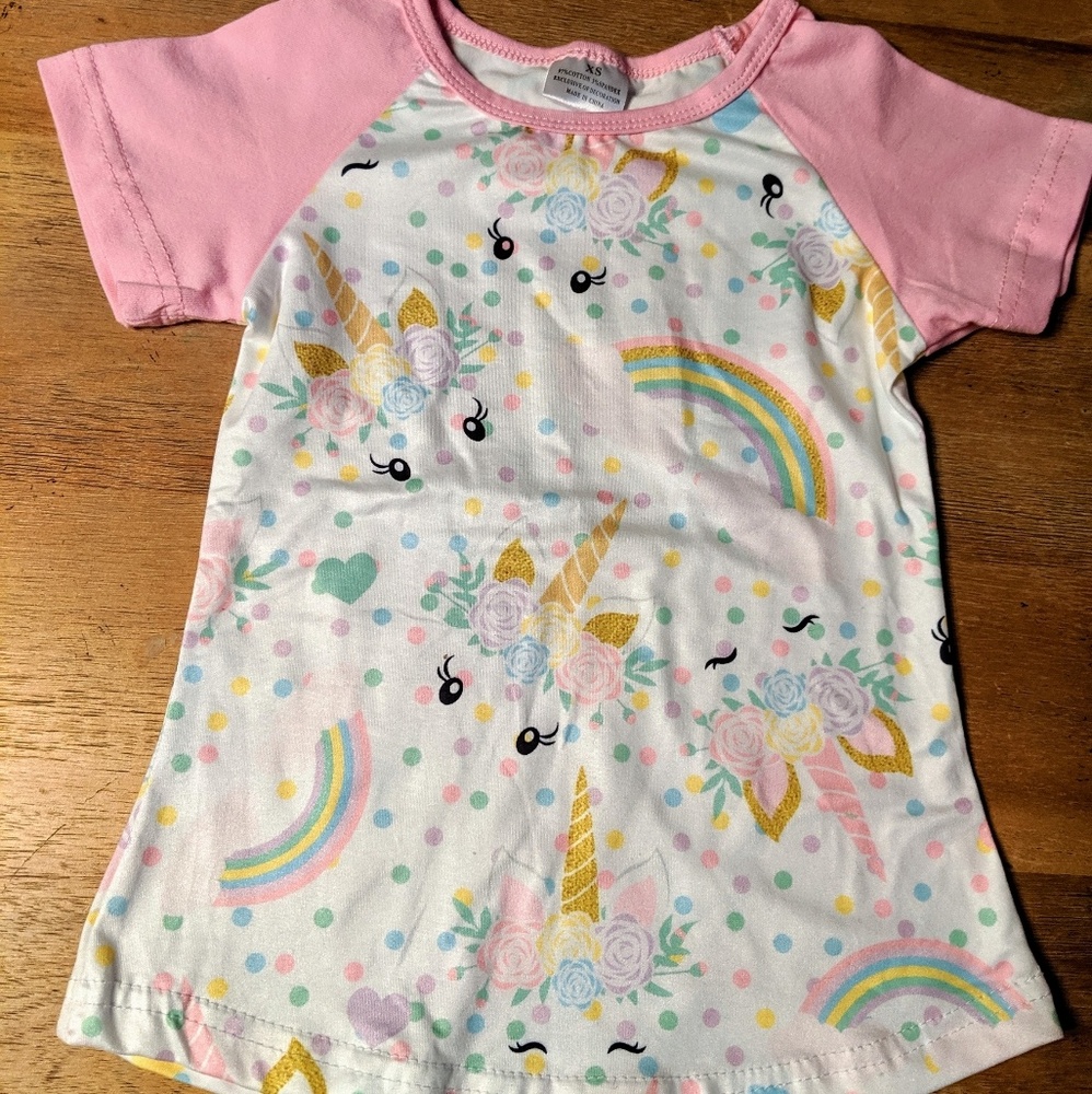 NEW Unicorn rainbow shirt 2 2T 24 months